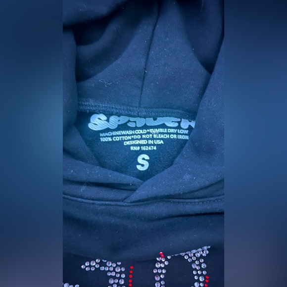 Spider Rhinestone Hoodie Size Small Authentic - Picture 2 of 3